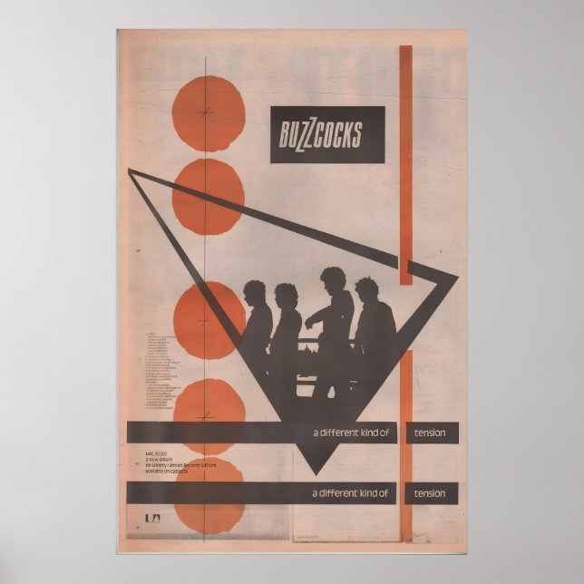 Póster Cartel de BUZZCOCKS - 1979 NME original - diferent (Frente)