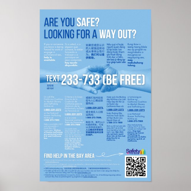 Póster Cartel de CA SB1193 - 5 idiomas (inglés/español/ch (Frente)