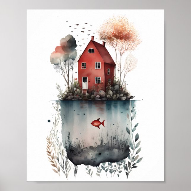 Póster Cartel de Cabaña Sueca (Frente)