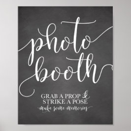 Póster Cartel de cabina de fotos de boda: agarra un acces