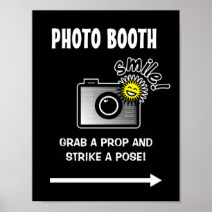 Póster Cartel de cabina de fotos para boda o cumpleaños