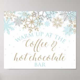 Póster Cartel de Café y Chocolate Caliente de Winter Oned