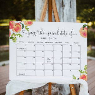 Póster Cartel de calendario de adivinanza de fecha probab