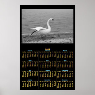 Póster Cartel de calendario de cisne bailando 2012