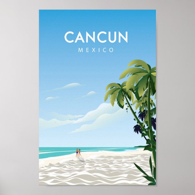 Póster Cartel de Cancun Travel (Frente)