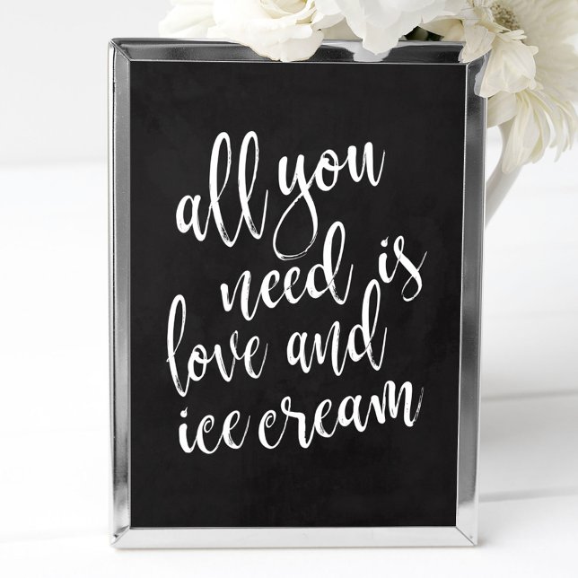 Póster Cartel de casamiento 8x10 de la estación de helado (Subido por el creador)