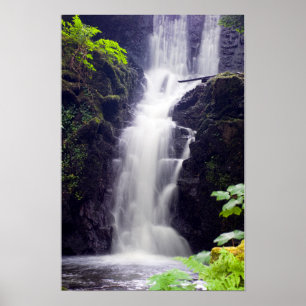 Póster Cartel de Cascada, Escocia