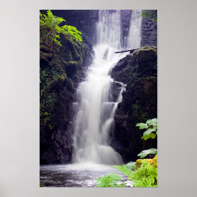 Póster Cartel de Cascada, Escocia (Frente)