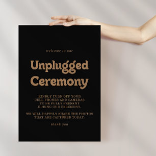 Póster Cartel de Ceremonia Minimalista Sin Dispositivos C