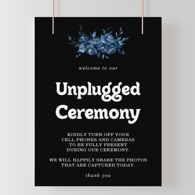 Póster Cartel de ceremonia sin dispositivos de azul marin (Subido por el creador)