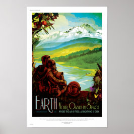 Póster Cartel de ciencia ficción de viajes futuros de la 