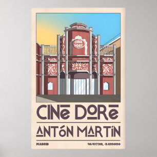 Póster Cartel de Cine Doré Madrid Gráfico Fachada de Cine