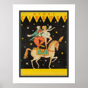 PÓSTER CARTEL DE CIRCO HÚNGARO DE 1960 DE ÉPOCA