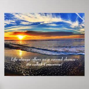 Póster Cartel de Cita de Motivación Inspiradora Océano Vi