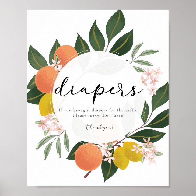 Póster Cartel de Citrus Diapers (Frente)