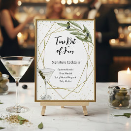 Póster Cartel de Cócteles Destacados Tini Bit Of Fun