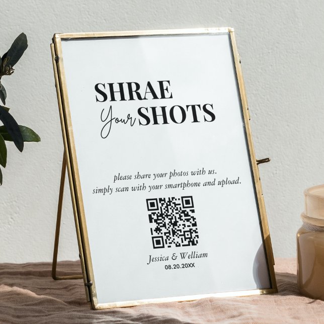 Póster Cartel de código QR para compartir fotos de boda m (Subido por el creador)