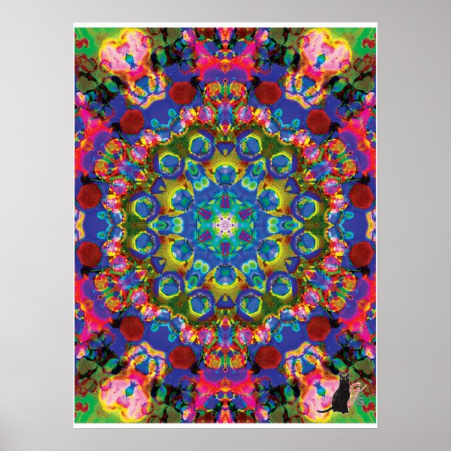 Póster Cartel de Collage Cinético Kaleidoscopio (Frente)