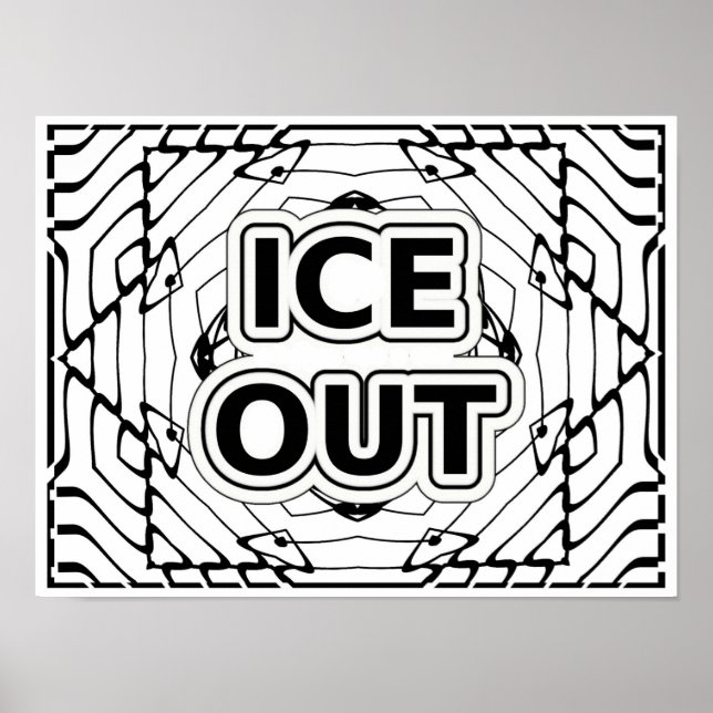 PÓSTER CARTEL DE COLORACIÓN ICE OUT (Frente)