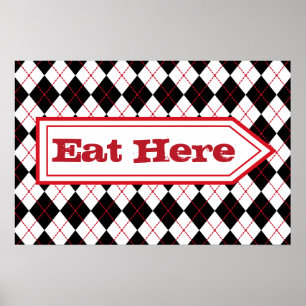Póster Cartel de Comedor Come Aquí Poster