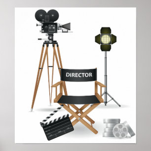 Póster Cartel de conjunto de director de cine