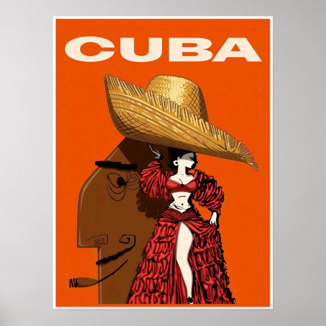 Póster cartel de Cuba (Frente)