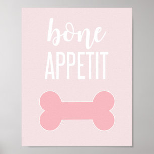 Póster Cartel de cumpleaños de cachorro con buen apetito 
