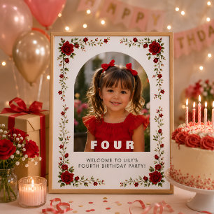 Póster Cartel de Cumpleaños de Princesa