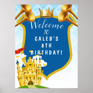 Póster Cartel de Cumpleaños del Castillo del Príncipe Rea
