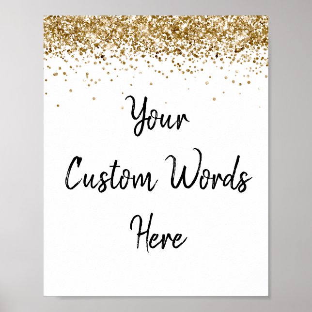 Póster Cartel de cumpleaños personalizado para fiesta y f (Frente)