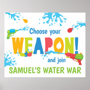 Póster Cartel de cumpleaños personalizado para guerra de