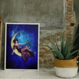 Póster Cartel de Dama en la Luna