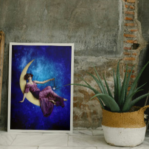 Póster Cartel de Dama en la Luna