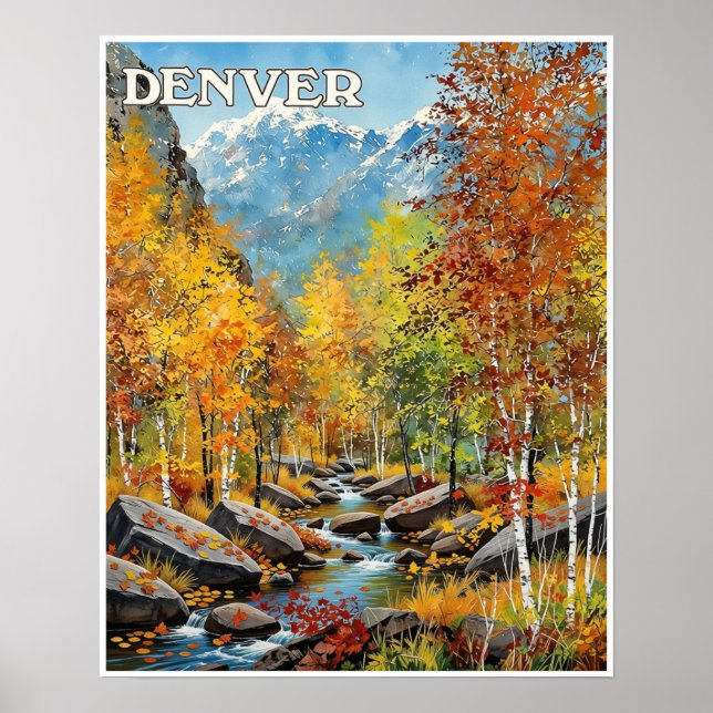 Póster Cartel de Denver Colorado (Frente)