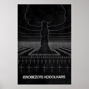 Póster Cartel de Desarme Nuclear Eliminar la bomba