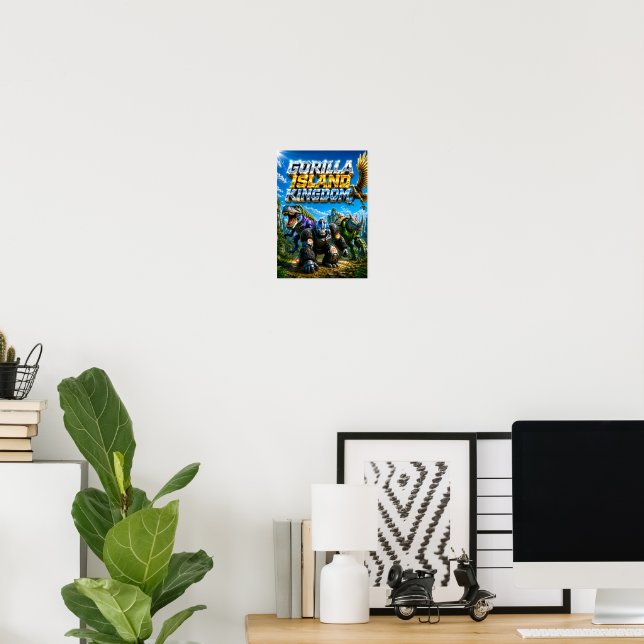 PÓSTER CARTEL DE DINOSAURIO (Oficina en casa)