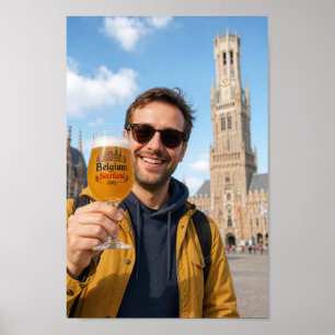 Póster Cartel de escena de vacaciones de degustación de c