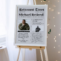 Cartel de Espuma para Jubilación de Veterano Milit