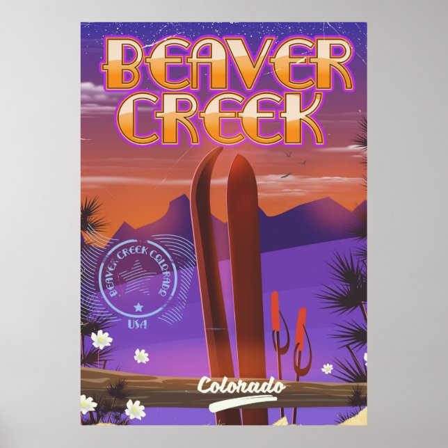 Póster Cartel de esquí de Beaver creek Colorado (Frente)