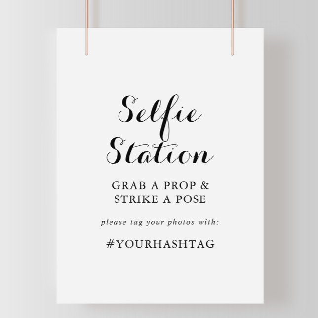 Póster Cartel de estación de selfie de caligrafía moderna (Subido por el creador)