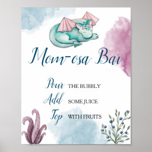 Póster Cartel de exhibición de la barra Mom-osa de Mimosa