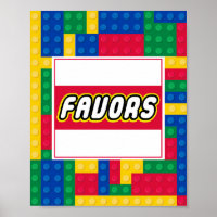 Cartel de favor para fiesta de cumpleaños de const