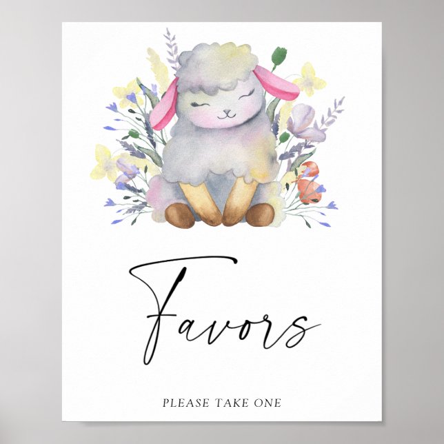 Póster Cartel de favores de corderito (Frente)
