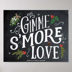 Póster cartel de favores de navidades de amor de gimme sm