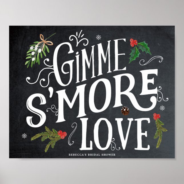 Póster cartel de favores de navidades de amor de gimme sm (Frente)