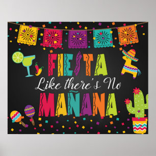 Póster Cartel de Fiesta Como Si No Hubiera Mañana
