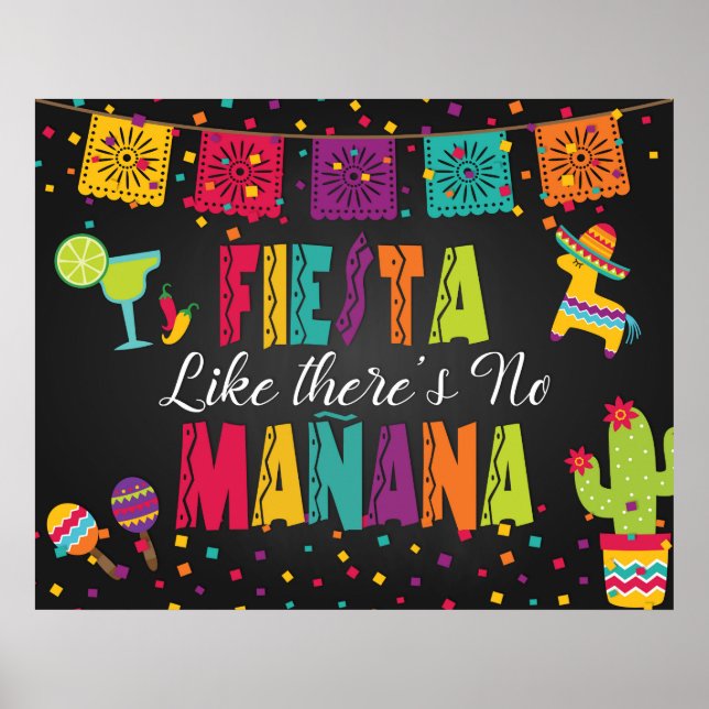 Póster Cartel de Fiesta Como Si No Hubiera Mañana (Frente)