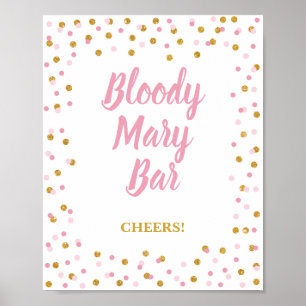 Póster Cartel de fiesta de barra de Mary Sangrienta con c