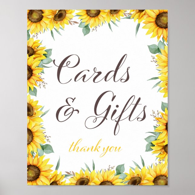 Póster Cartel de fiesta de girasoles (Frente)