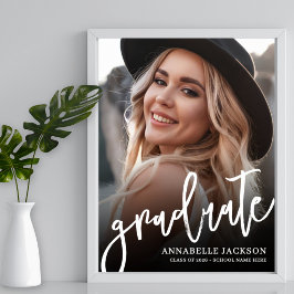 Póster Cartel de fiesta de graduación con foto simple en 